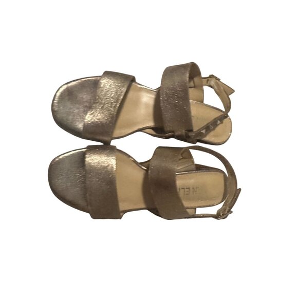 VAN ELI Brushed Stud Metallic Leather Sandals Size 5 - Picture 6 of 6